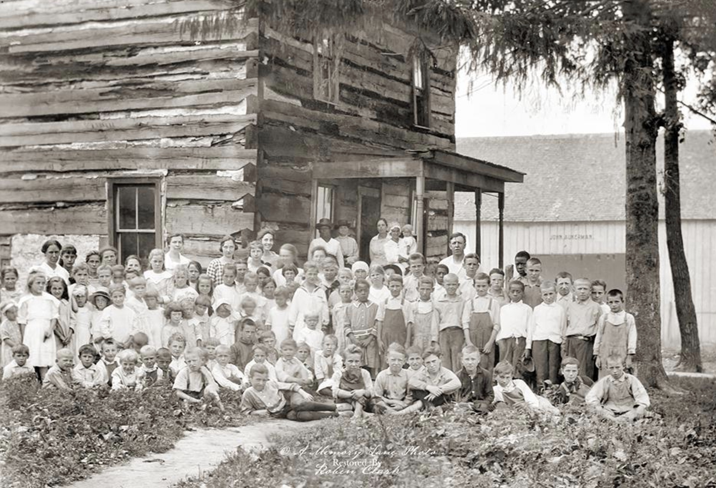 New Athens, Ohio schoolhouse, early 1900s. 